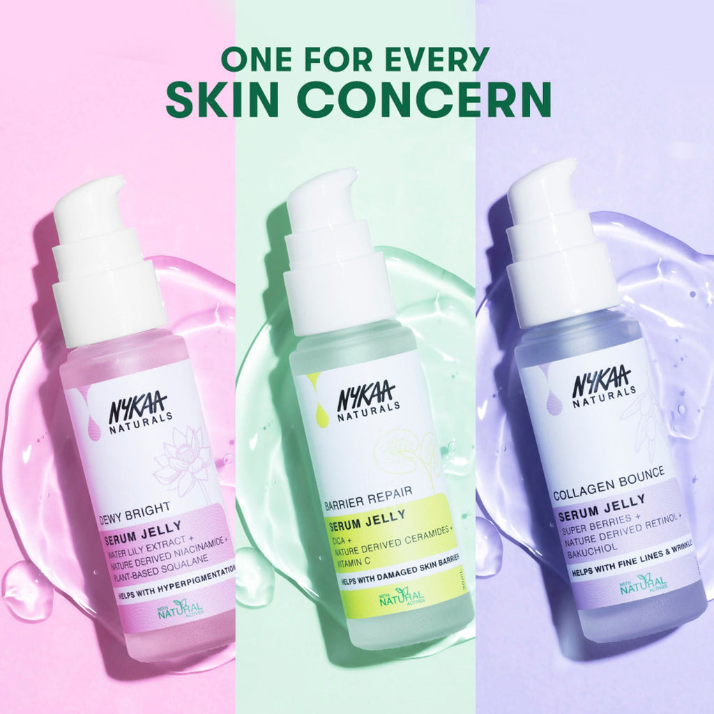 Nykaa Naturals Cica & Ceramides Serum Jelly with Vitamin C to Soothe, Repair Barrier & Brighten Skin