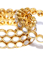 Gold-Plated Alloy Kundan Studded 4 Bangle Set - The Pari - Distacart