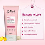 Globus Naturals Rice Ceramide Face Wash For Hydrated Glow, Enriched with Green Tea & Vitamin E