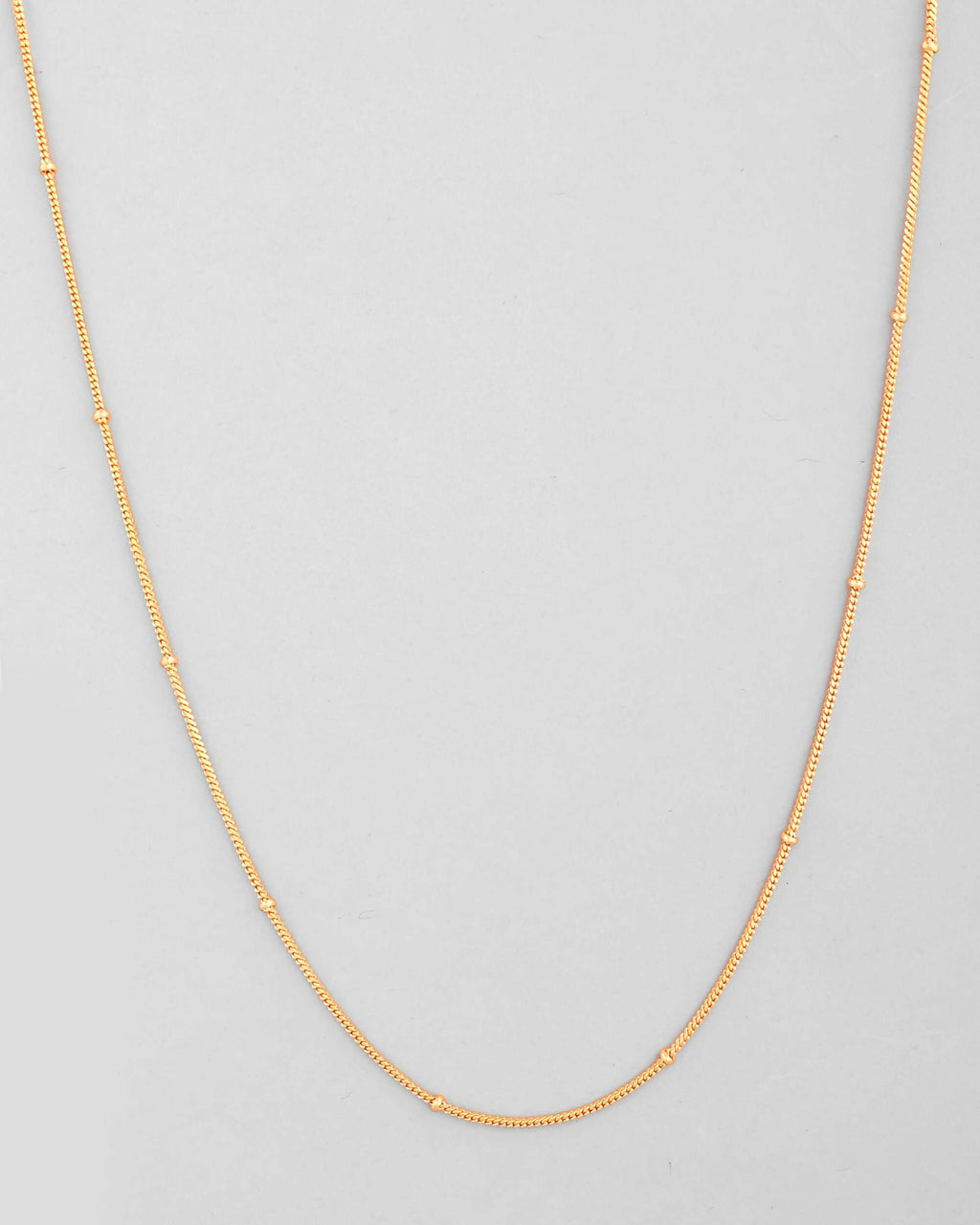 VOJ Gold-Polished Small Gold Beads Chain For Women