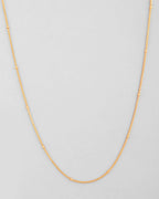 VOJ Gold-Polished Small Gold Beads Chain For Women