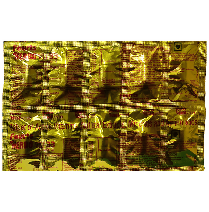 Fourts Herbo Vit 33 Tablets - Distacart