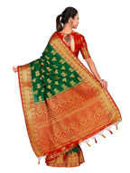 Mimosa Women's Green Kanchipuram Silk Saree - Distacart