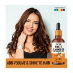 Organix Mantra Sweet Almond Body Oil for Hair & Face Nourishment