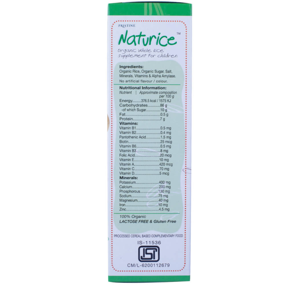 Pristine Naturice ? Organic Whole Rice Baby Cereal