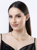 NVR Women Gold-Polished Circular Choker Necklace