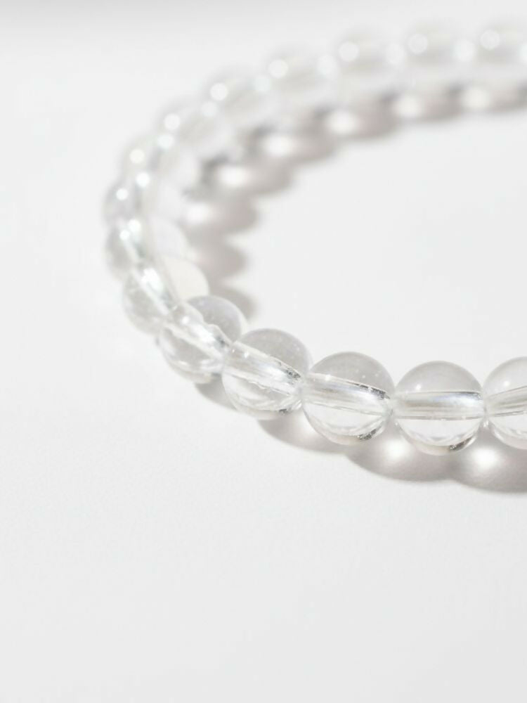 NVR White Crystal Beaded Bracelet for Men & Women - Distacart