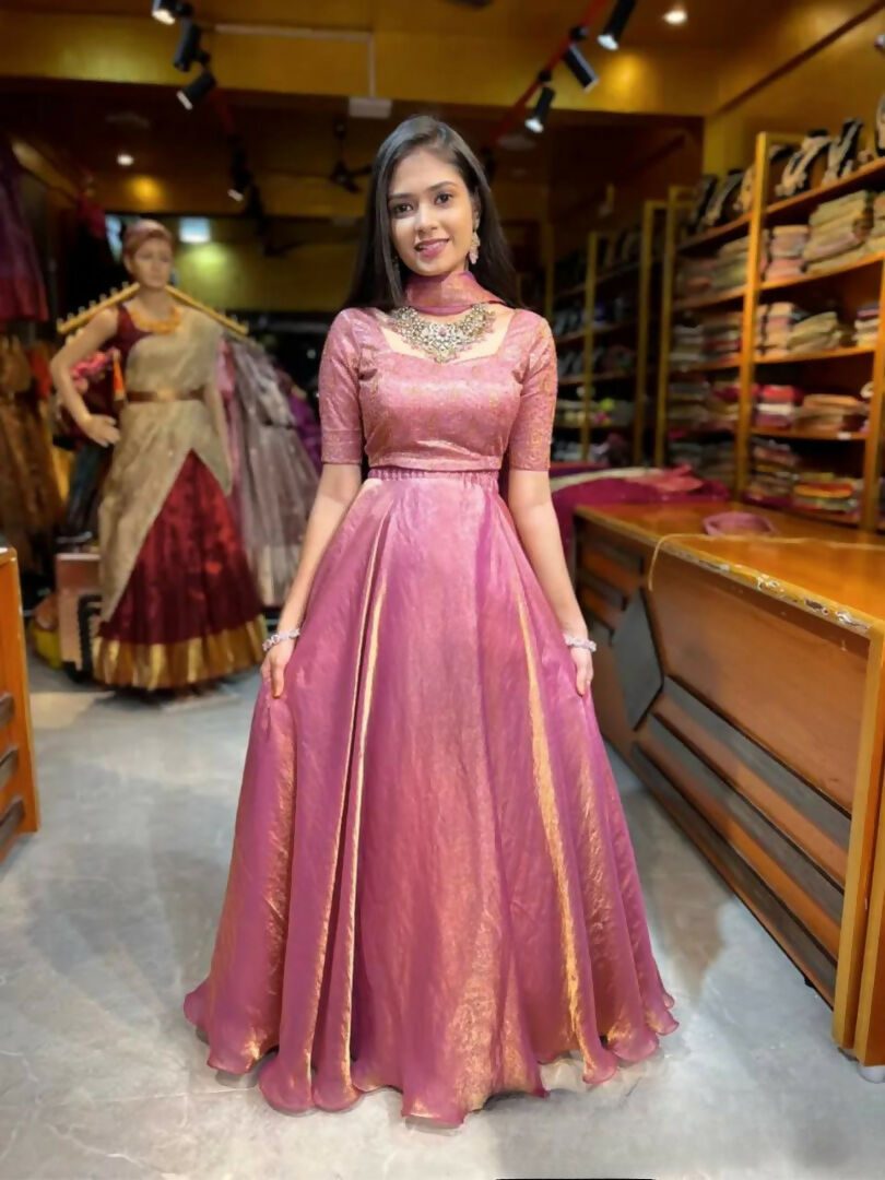 Teeya Creation Pink Color Fendy Satin Heavy Embroidery Work Wedding Wear Stitched Lehenga Choli - Distacart