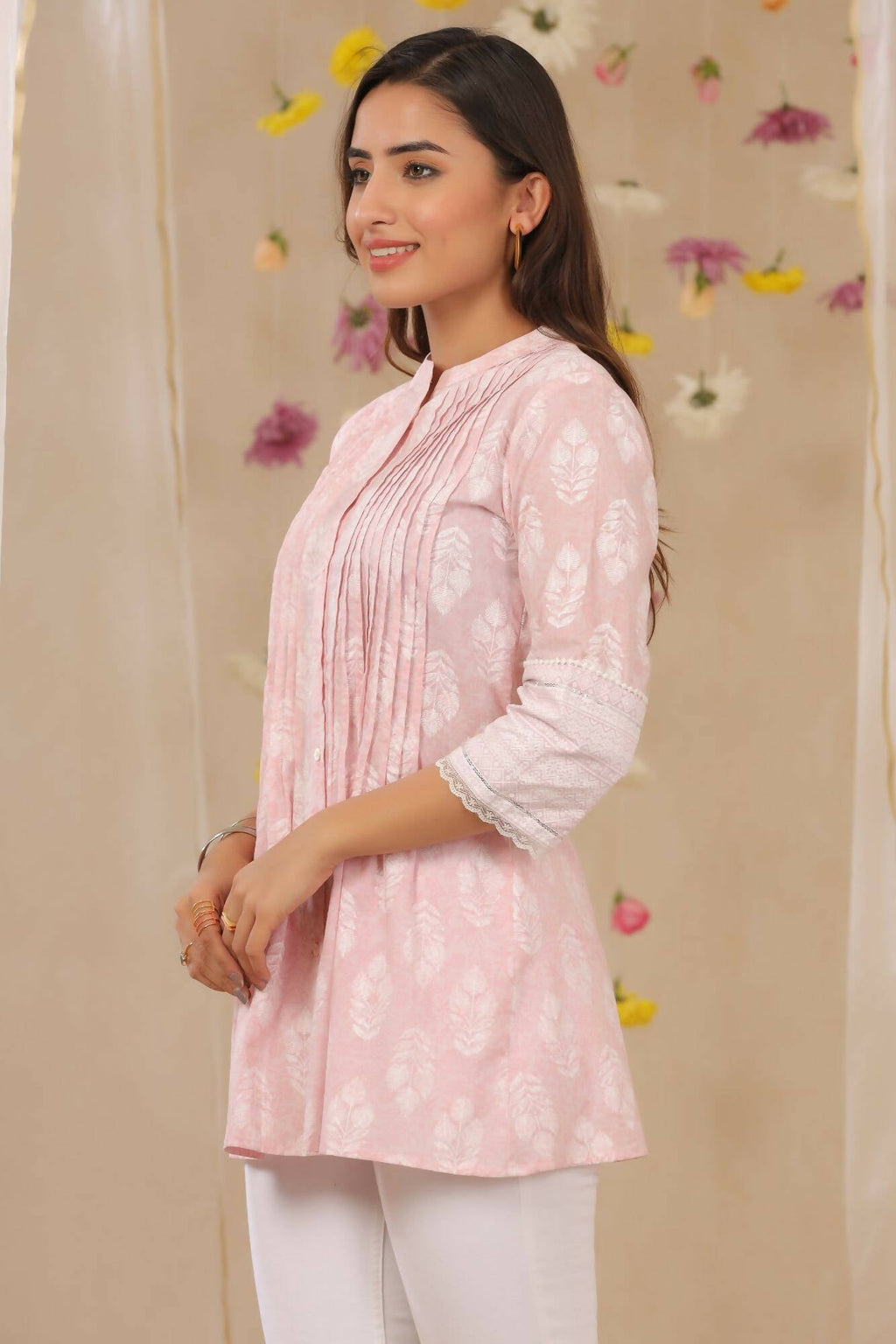 Juniper Women Lavender Cambric Printed A-Line Tunic - Distacart