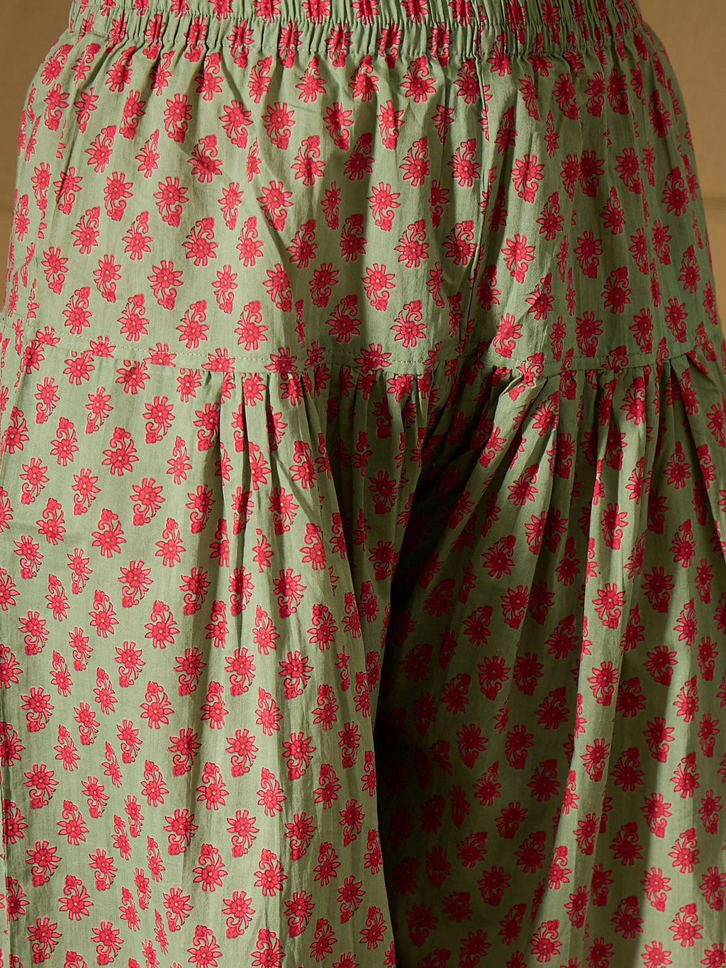 Indo Era Floral Printed Pure Cotton Straight Kurta with Salwar & Dupatta - Distacart