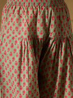 Indo Era Floral Printed Pure Cotton Straight Kurta with Salwar & Dupatta - Distacart