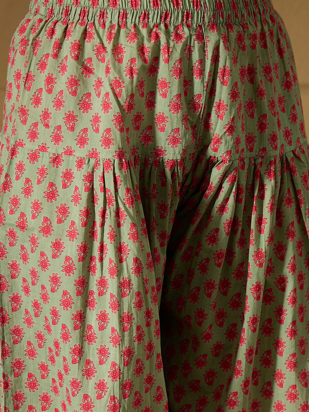 Indo Era Floral Printed Pure Cotton Straight Kurta with Salwar & Dupatta - Distacart