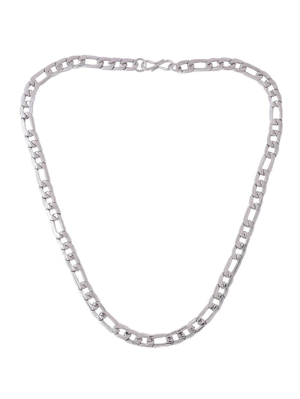 NVR Men Rhodium-Plated Stainless Steel Bohemian Chain