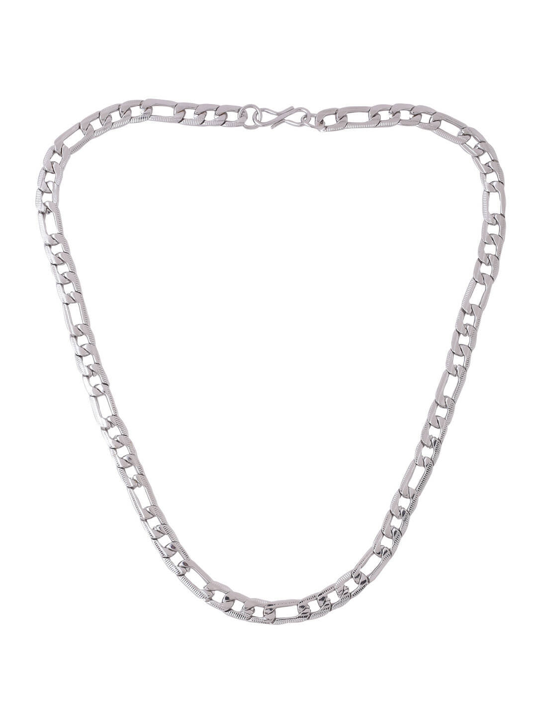 NVR Men Rhodium-Plated Stainless Steel Bohemian Chain