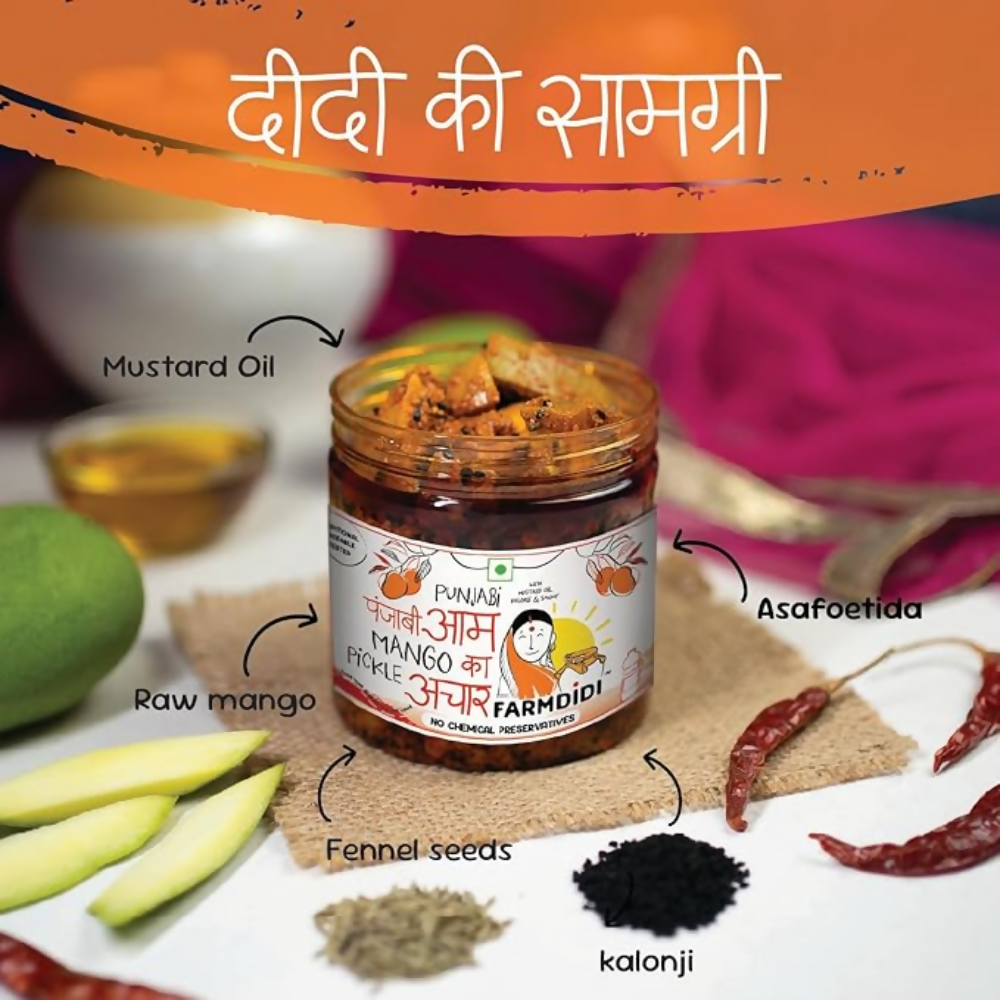 FarmDidi Punjabi Mango Pickle - Tangy & Salty