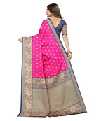 Vamika Pink Printed Art Silk Saree