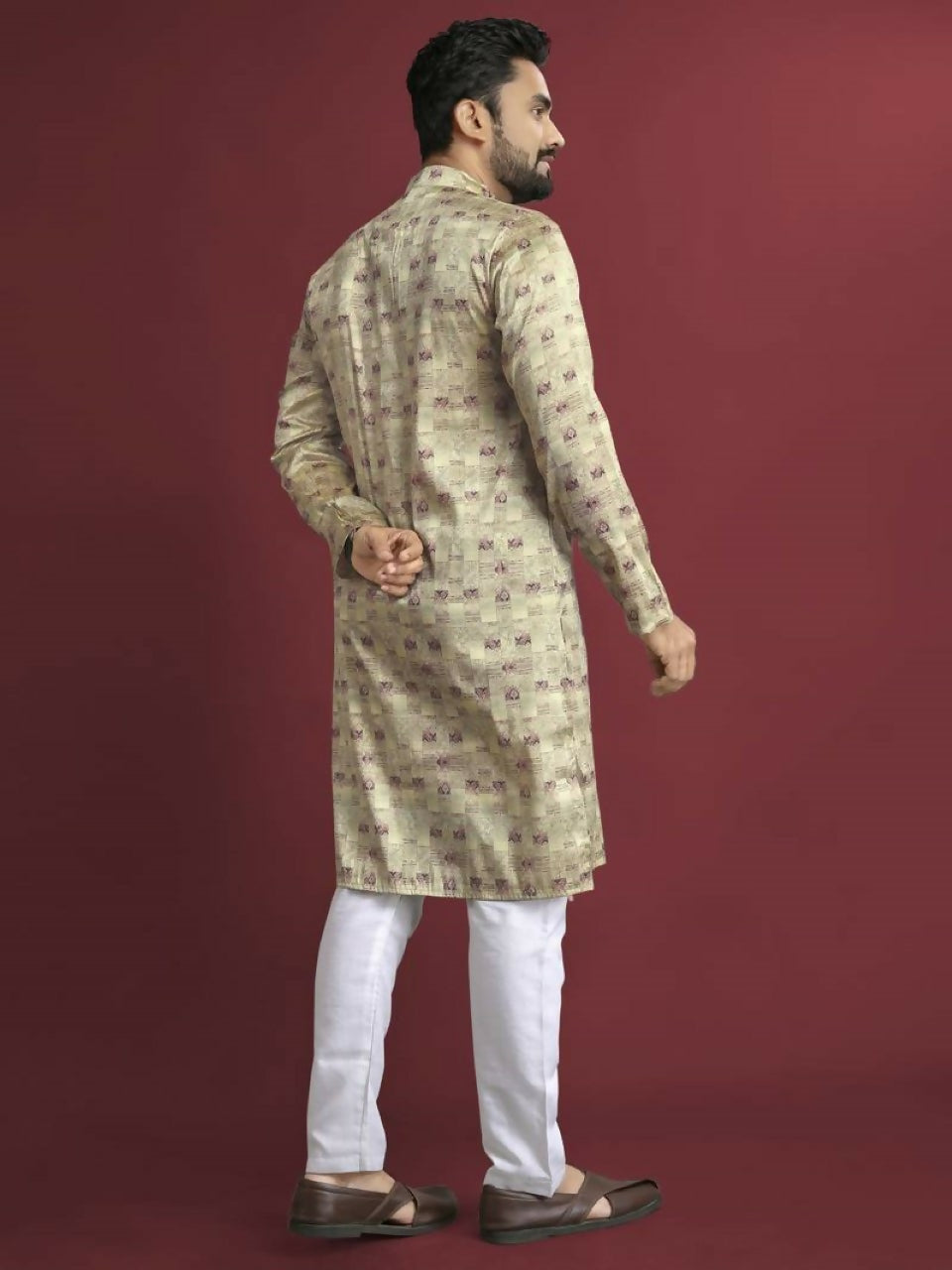 Anaita Multicolour Printed Pure Silk Straight Kurta