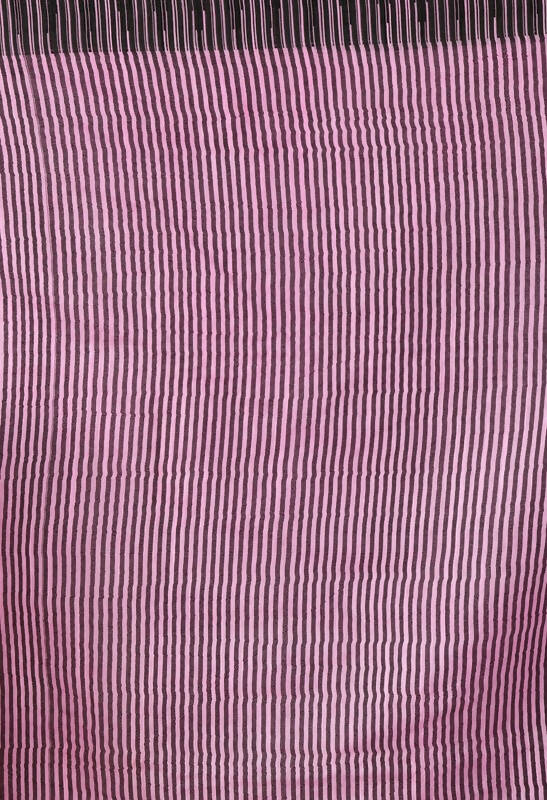 Mominos Fashion Moeza Baby Pink Bhagalpuri Handloom Silk Black Temple Border Saree with unstitched Blouse piece - Distacart