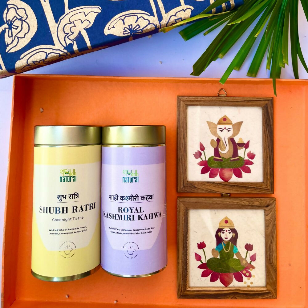 Shuddh Natural Festive Diwali Gift Hamper Ganesh Laxmi - Tea - Distacart
