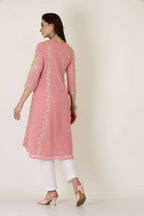 Joban Fashion Pink Georgette Kurta Set - Distacart