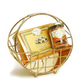 Ghasitaram Half Moon Metal Basket of Mix Dryfruits, Soan Papdi - Distacart
