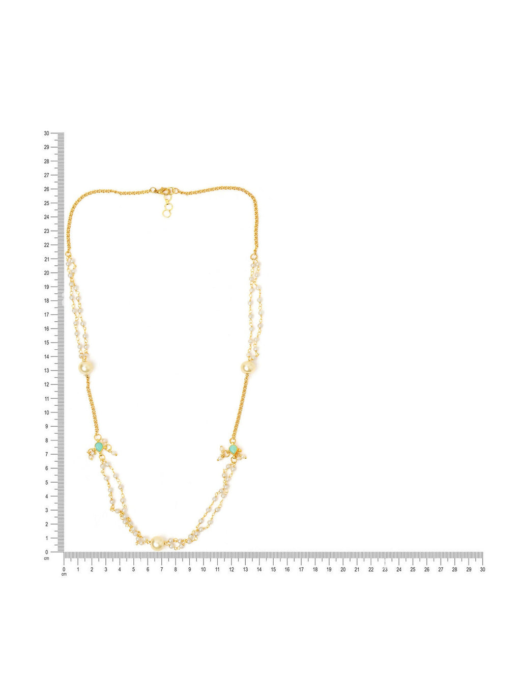 White Beaded, Kundan Necklace - Ruby Raang