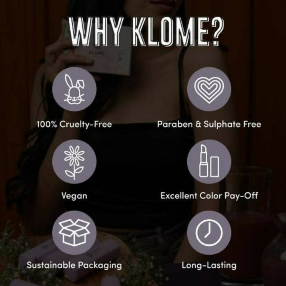 Klome Essentials Vegan Matte Lipstick-Rosewood (Dark Brown)