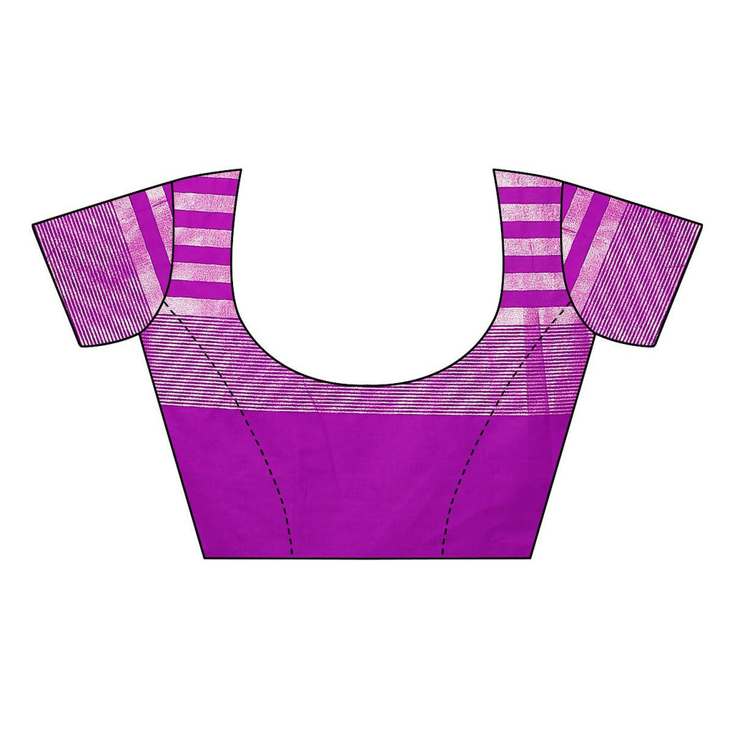Vamika Purple Cotton Silk Weaving Saree (Twitter Purple) - Distacart