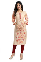 Snehal Creations Pleasing Peach Rayon Textured Print Long Kurta For Women - Distacart