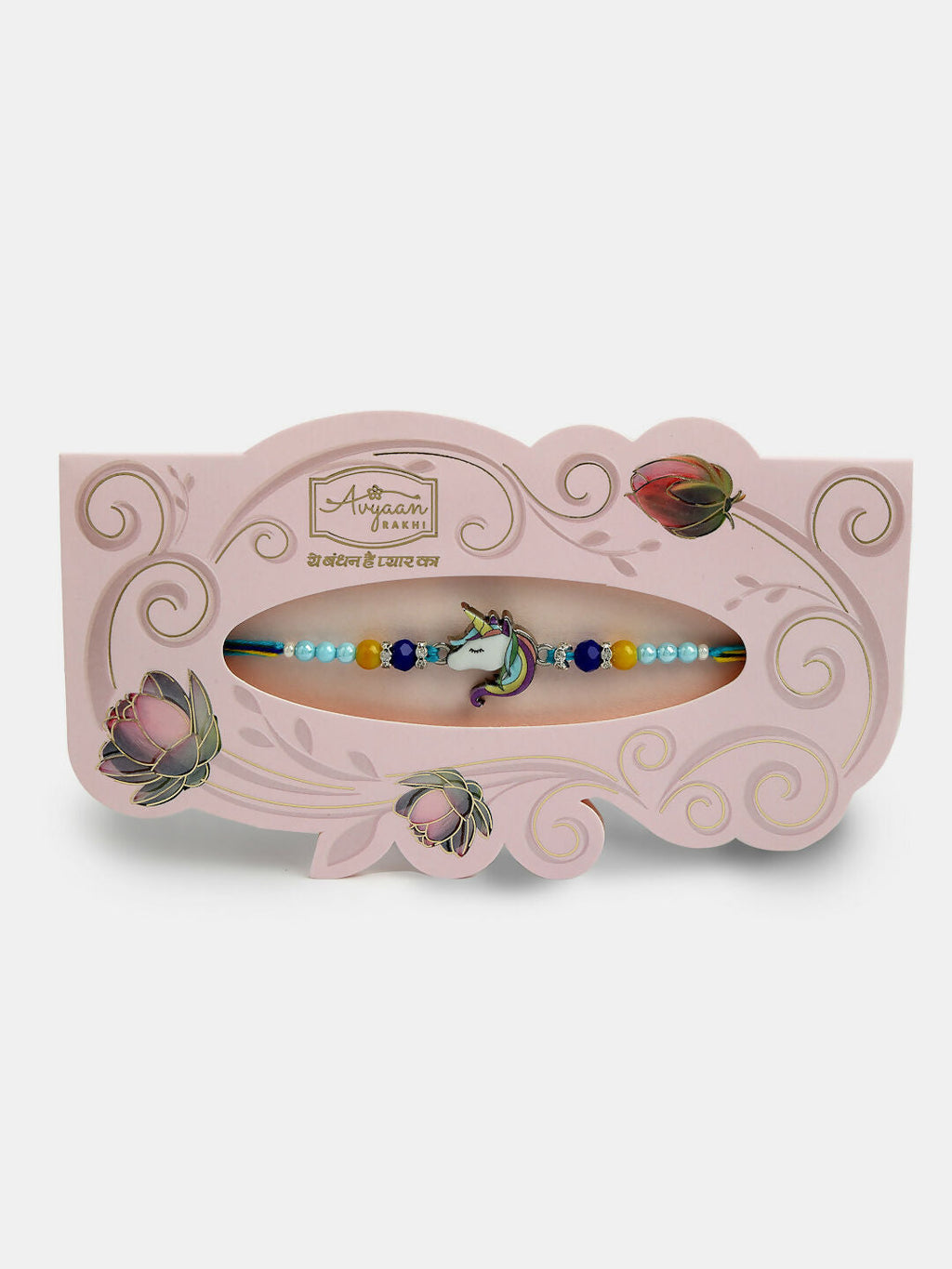 NVR Kids Set of 4 Multicolor Evil Eye & Artificial stone and beads Rakhi With Roli Chawal - Distacart
