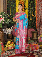 Shree Shyam Fashion Silk Sky Blue Saree - Distacart