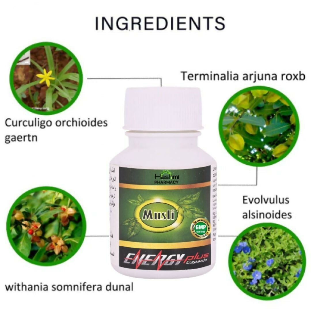 Hashmi Pharmacy Musli Energy Plus Capsules For Men