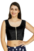 Aastha Fashion Women's Black Art Silk Designer Traditional Readymade Blouse