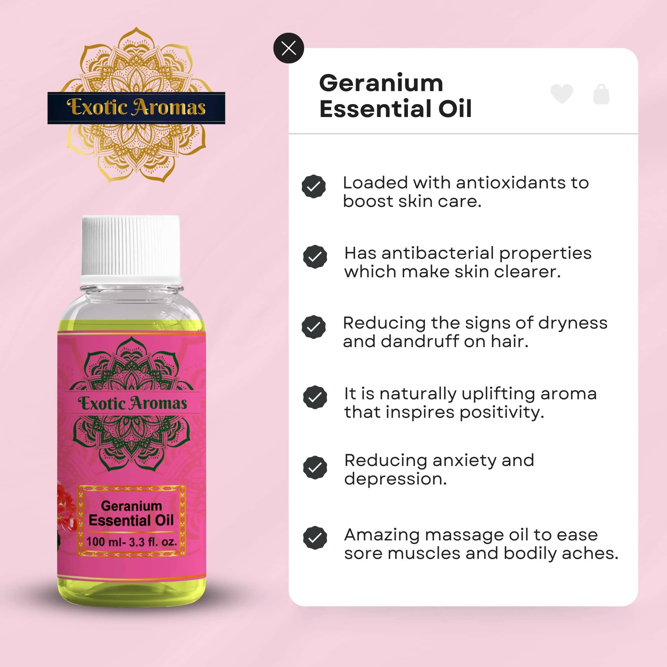 Exotic Aromas Geranium Essential Oil