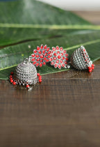 Mominos Fashion Johar Kamal Kundan Work Jhumka With Red Beads - Distacart