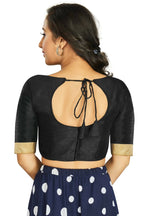 Aastha Fashion Women's Black Art Silk Designer Traditional Readymade Blouse