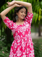 The52 Women's Gorgeous Flared Printed French Crepe Dress - Distacart