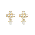 Nuyug 22K Gold Plated Kundan Paradise Stud Earrings - Distacart