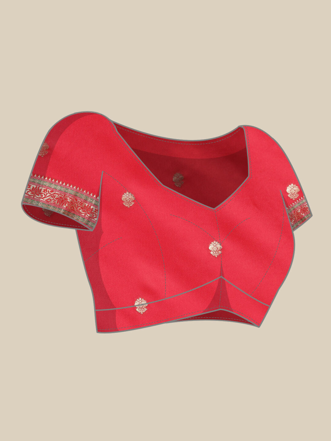 Shree Shyam Fashion Silk Blend Ornage Saree - Distacart