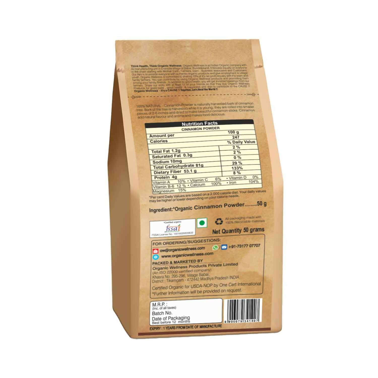 Organic Wellness Cinnamon Powder - Distacart