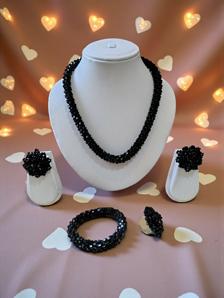 Inhanns Rangshine 4-In-1 Crystal Glam Set - Handmade - Black