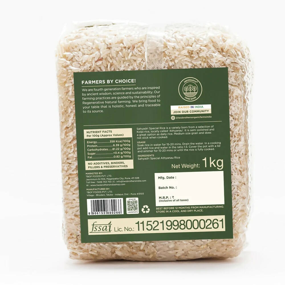 Two Brothers Organic Farms Sahyadri Special Athyanau Rice-Semi Polished