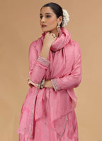 Chhap Pink Colour Satin Silk Hand Work Salwar Suit - Distacart