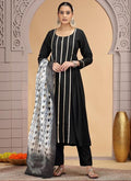 Chhap Chiffon Printed and Hand Work Salwar Suit In Black Colour - Distacart