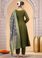 Chhap Green Colour Chiffon Hand Work Salwar Suit - Distacart