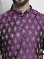 Sojanya Ethnic Motifs Woven Design Jacquard Regular Kurta