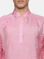 Sethukrishna Mens Pink Kurta with Dhoti Pants - Distacart