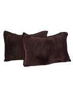 Nendle Brown Woollen 400 TC King Bedsheet with 2 Pillow Covers