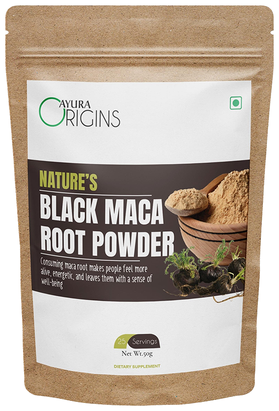 Ayura Origins Nature's Black Maca Root Powder