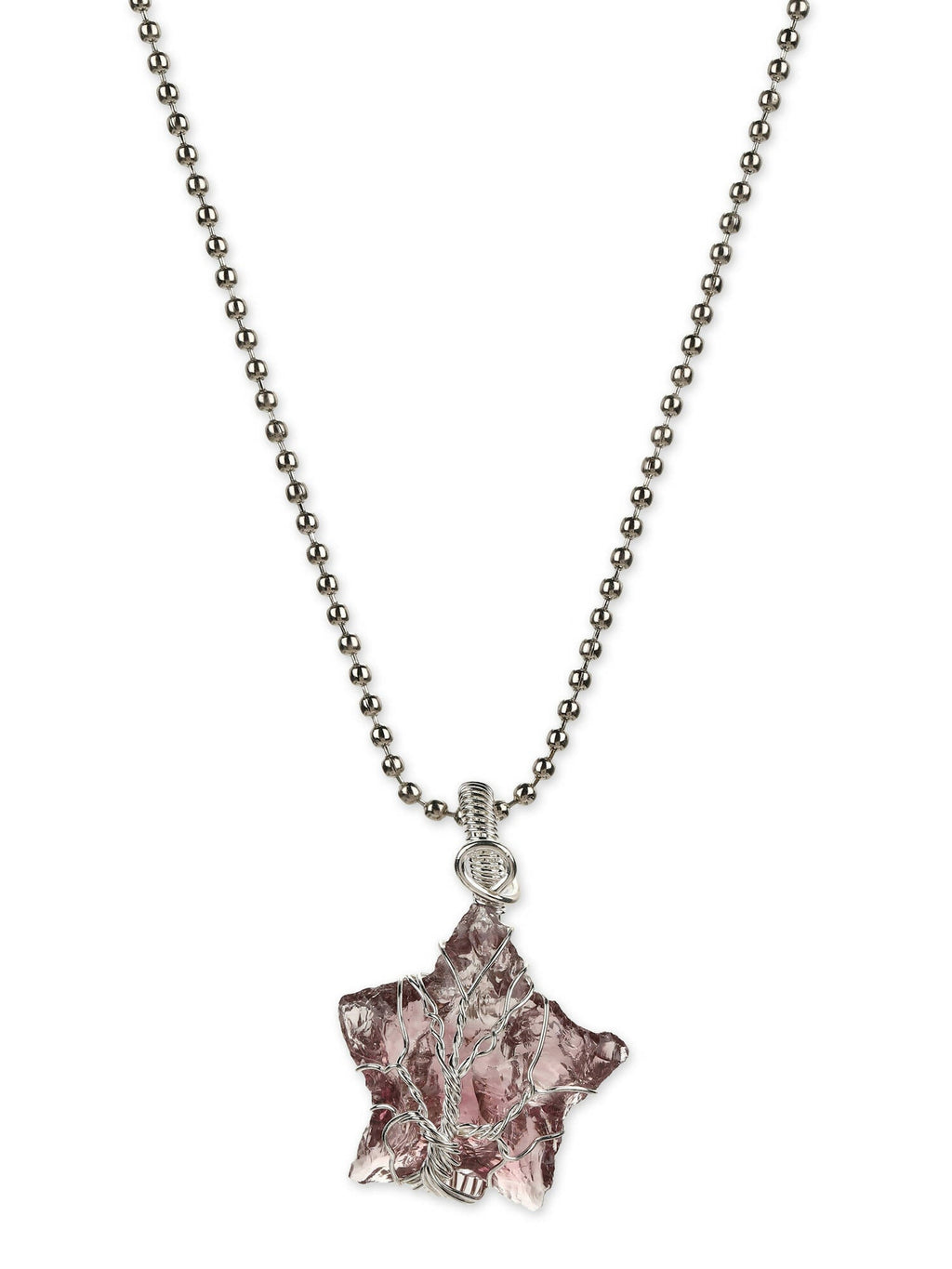 Women's Silver-Toned Purple Silver-Plated Handcrafted Chain - Ruby Raang - Distacart